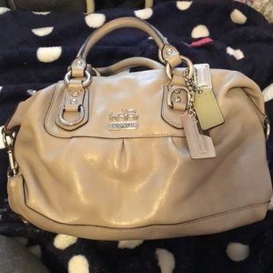 Grey Leather Coach bag